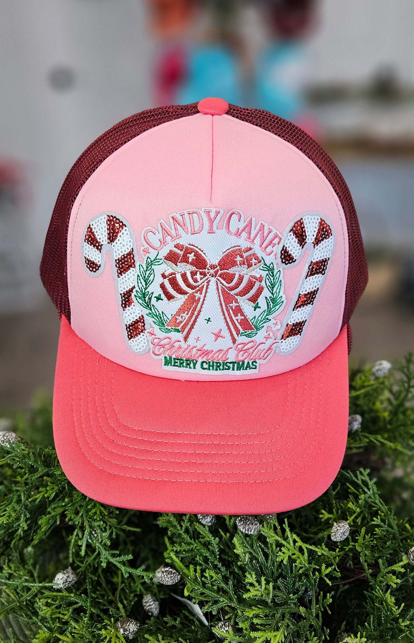 Candy Cane Christmas Club Hat