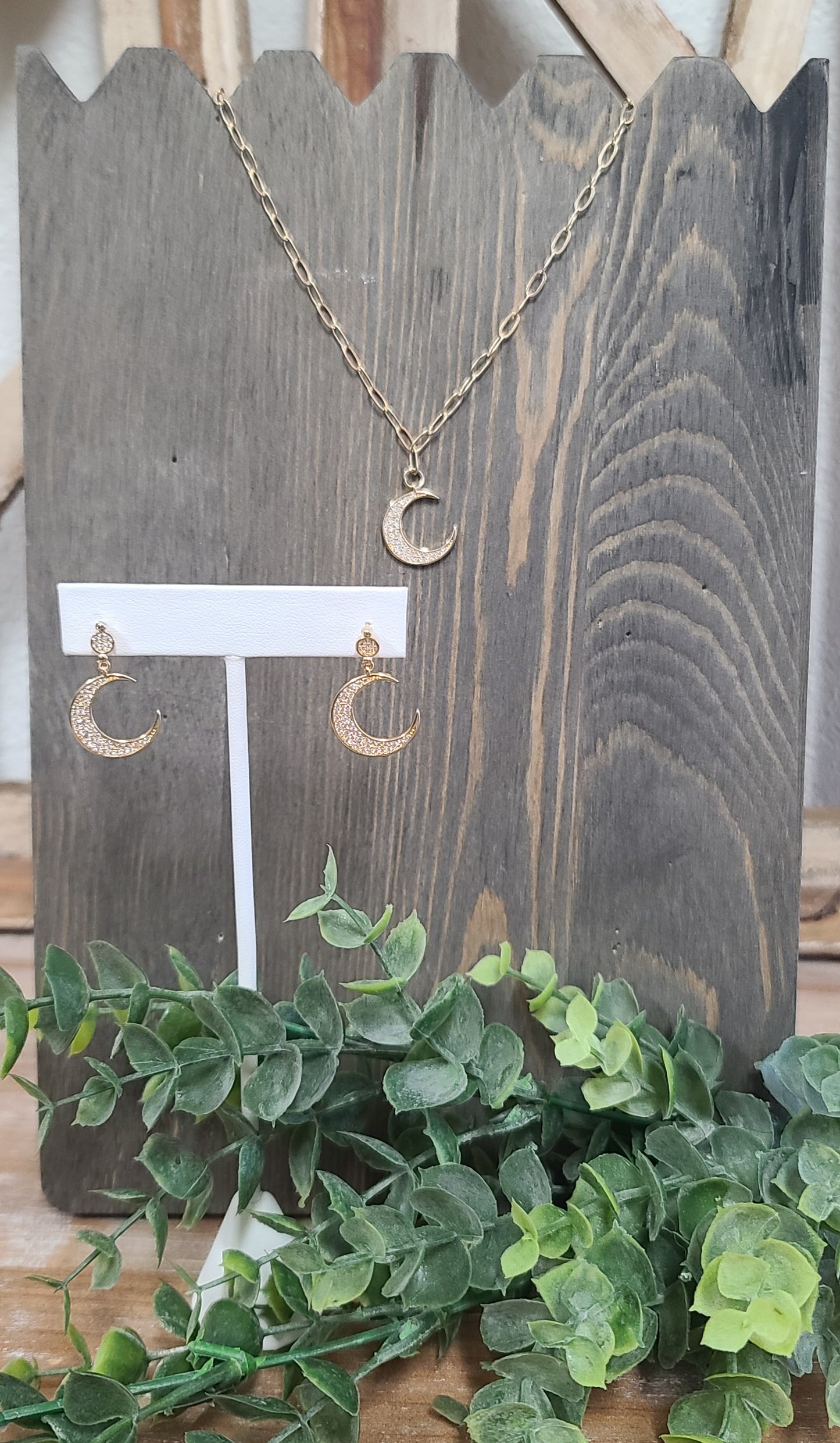 Gold Crescent Moon Earrings