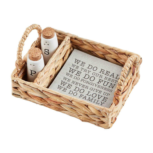 Mud Pie Hyacinth Napkin and Salt and Pepper Holder