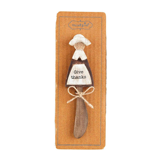 Mud Pie Fall Wood Spreader - Pilgrim Girl