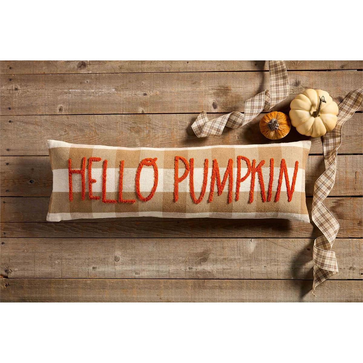 Mud Pie Long Fall Pumpkin Pillow