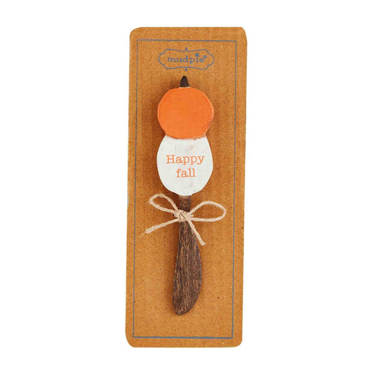 Mud Pie Mango Wood Spreader - Fall Pumpkin